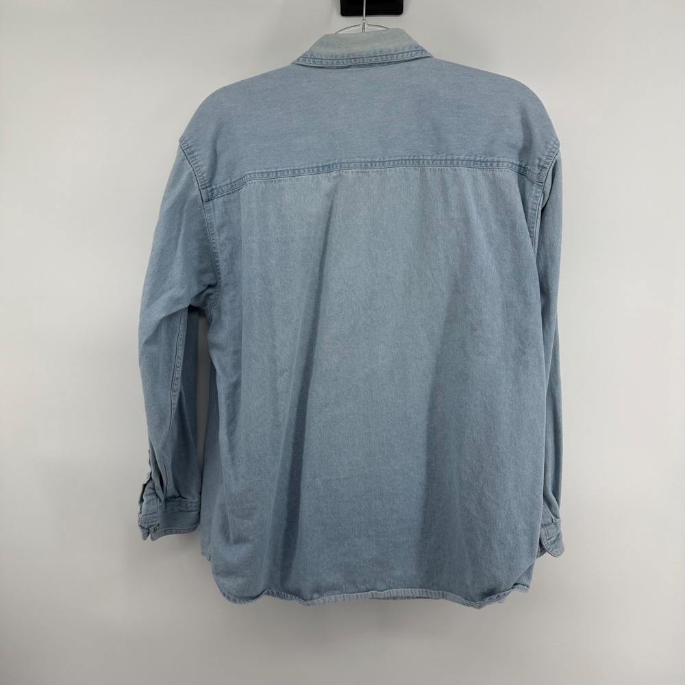 Harbour Bay Coca Cola Denim Chambray Button Up Shirt Men's M Embroidered Logo - Picture 6 of 8